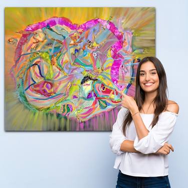 Original Abstract Expressionism Abstract Mixed Media by Diana Scherpenisse