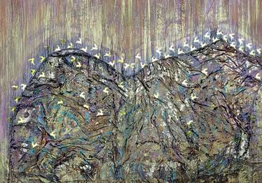 Original Abstract Expressionism Christmas Paintings by Diana Scherpenisse