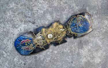 Original Abstract Expressionism Graffiti Mixed Media by Lucho Castro