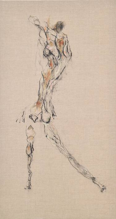 Original Figurative Nude Drawing by Arghaël -