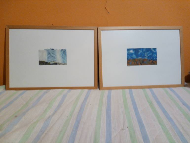 Original Abstract Landscape Drawing by Gianfranco Mammi