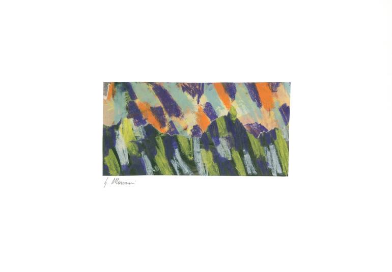 Original Abstract Landscape Drawing by Gianfranco Mammi