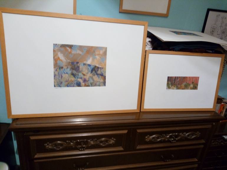 Original Abstract Landscape Drawing by Gianfranco Mammi
