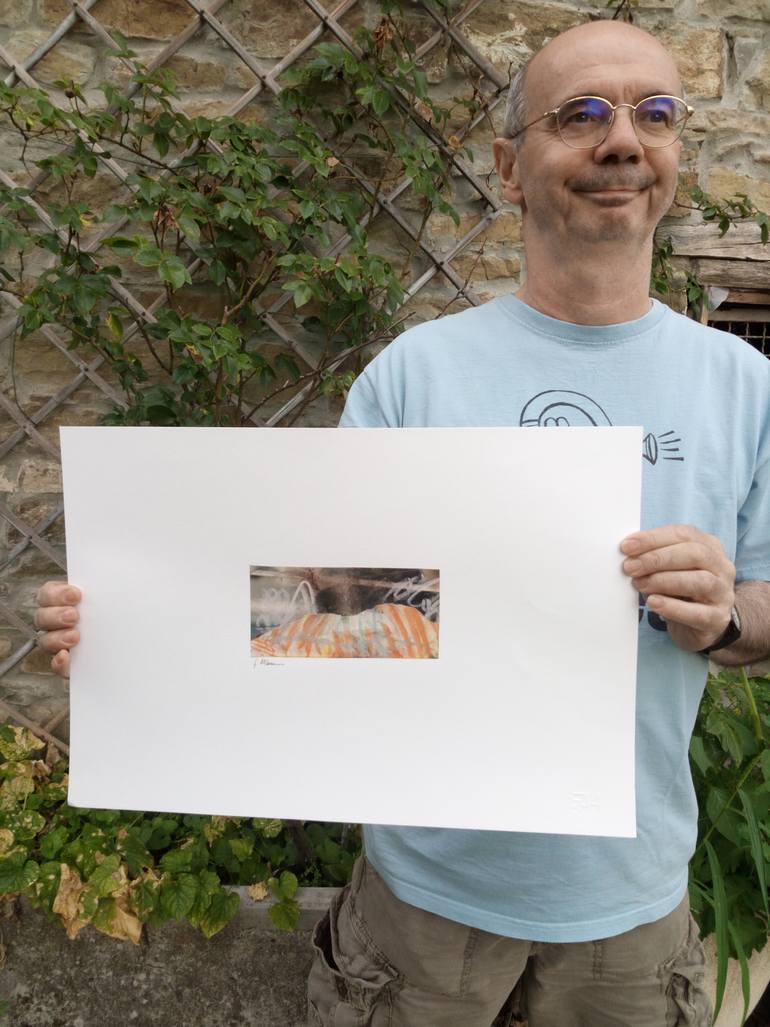 Original Abstract Landscape Drawing by Gianfranco Mammi