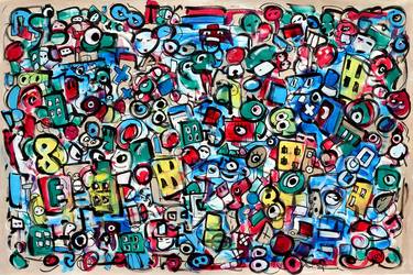 Original Street Art Abstract Paintings by Riccardo Vitiello