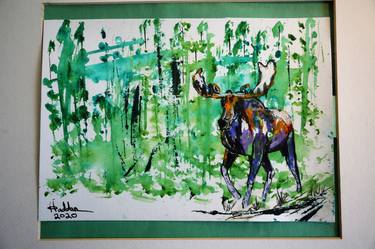 Print of Abstract Expressionism Animal Paintings by Gary Haddan