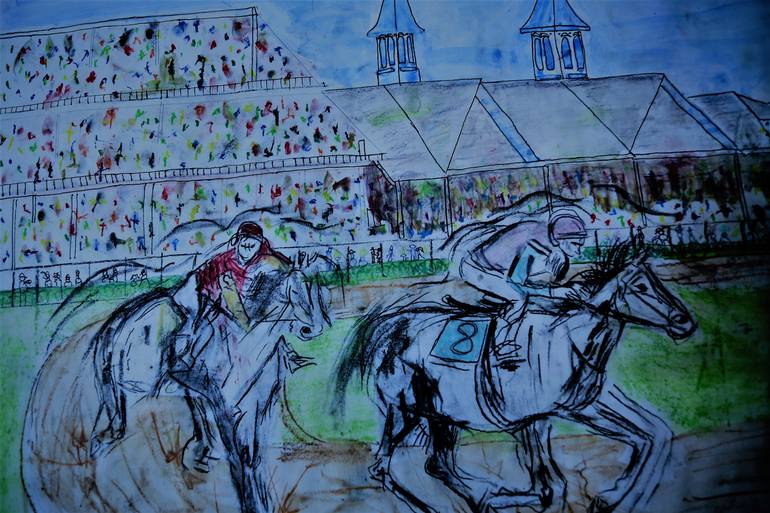Original Expressionism Horse Painting by Gary Haddan