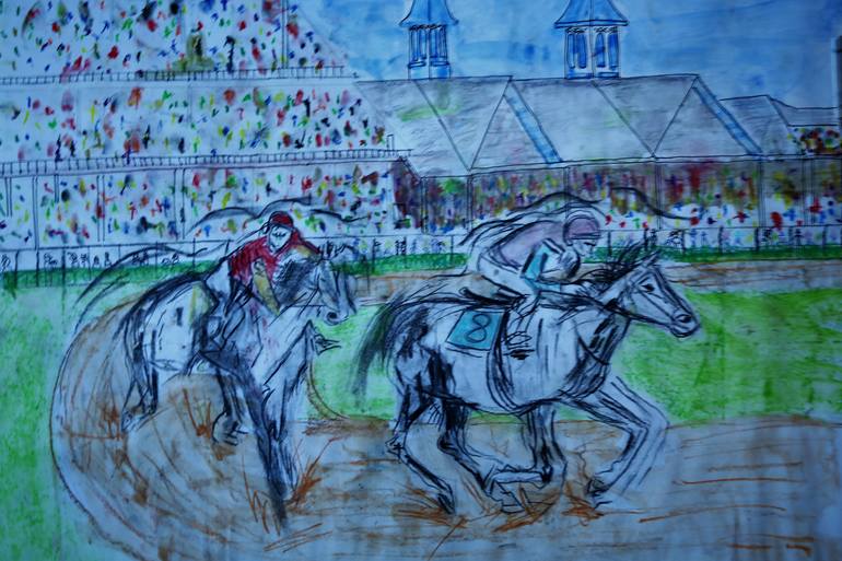 Original Expressionism Horse Painting by Gary Haddan