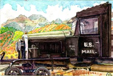 Original Realism Train Paintings by Robert LaRose