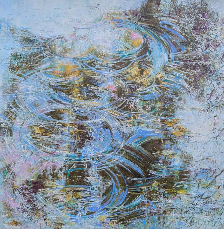 Original Abstract Water Painting by Nadine Pillon