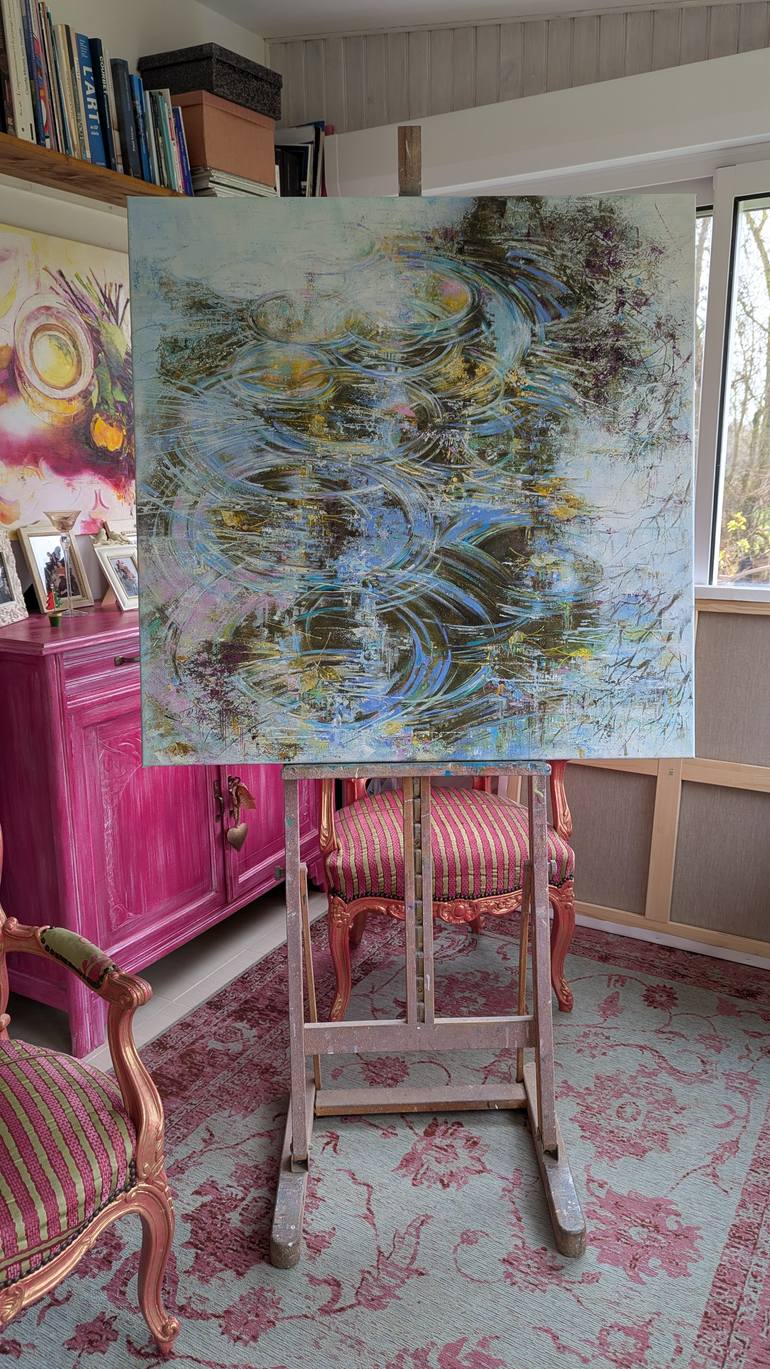 Original Abstract Water Painting by Nadine Pillon