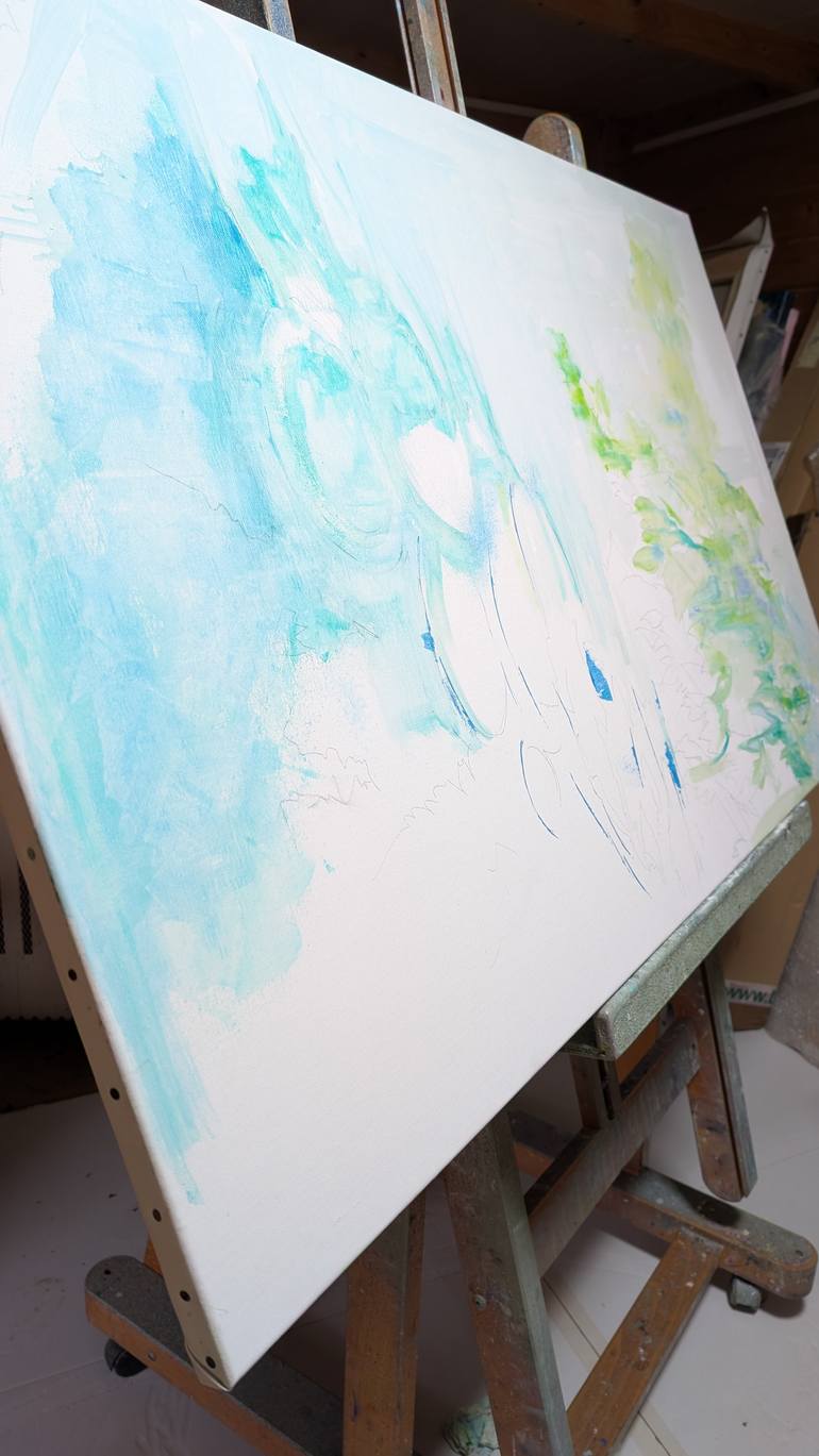 Original Abstract Water Painting by Nadine Pillon