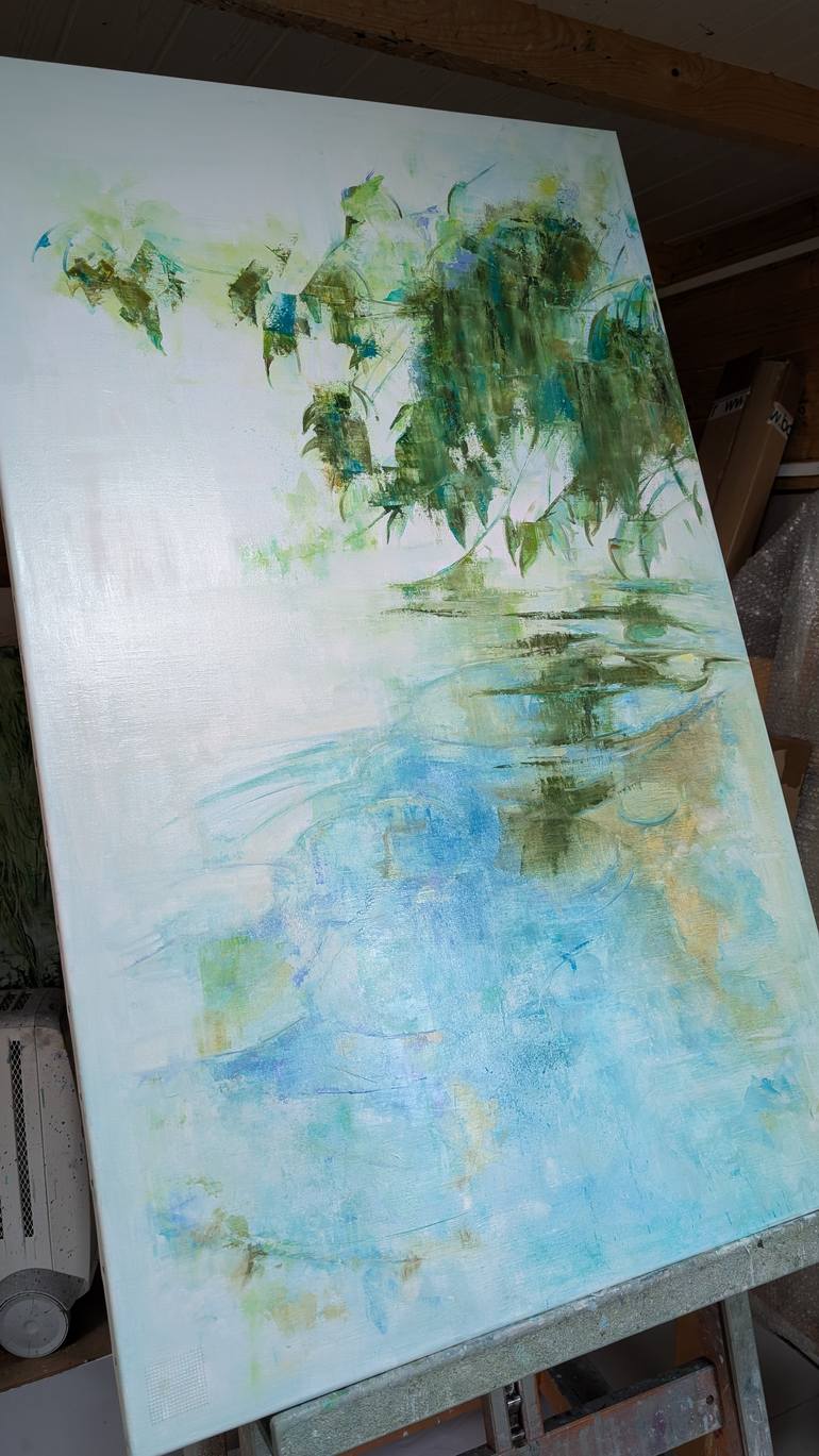Original Abstract Water Painting by Nadine Pillon