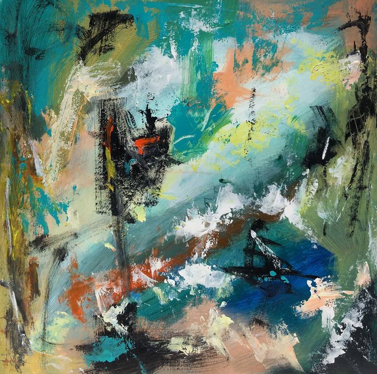 WATERFALL Painting by Kirti Sharma | Saatchi Art