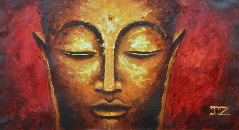 oil painting, modern art, Magical Buddha, canvas art, paintings