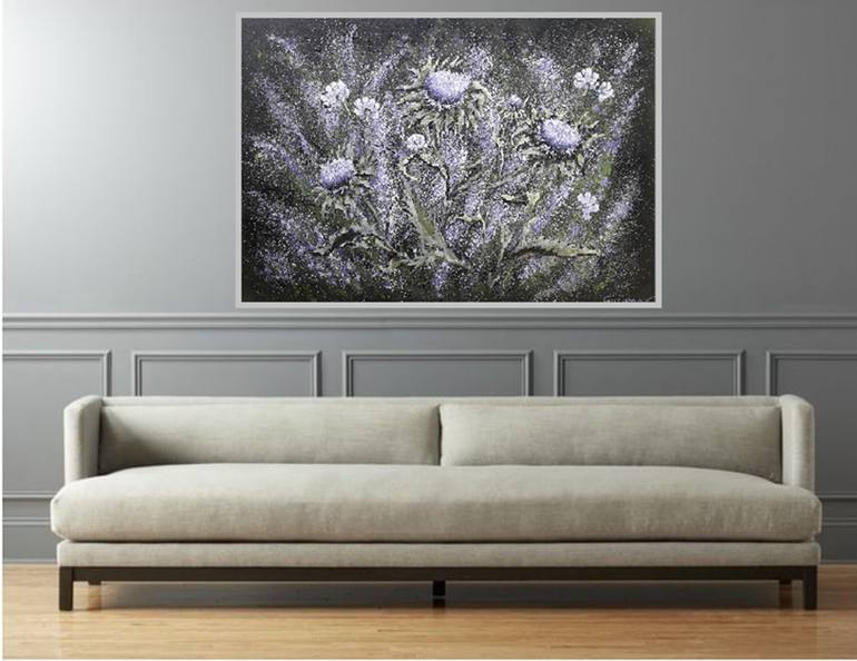 Original Abstract Floral Painting by Eduard Galumov