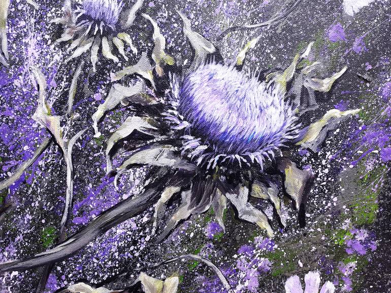 Original Abstract Floral Painting by Eduard Galumov