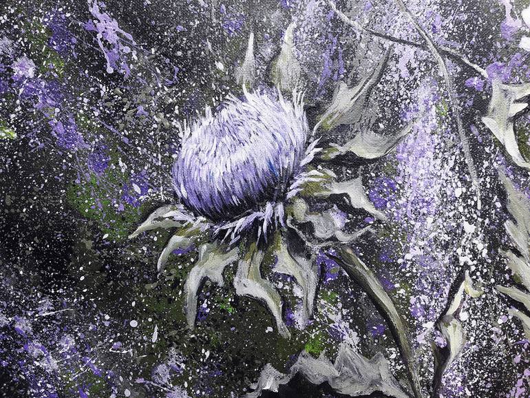Original Abstract Floral Painting by Eduard Galumov