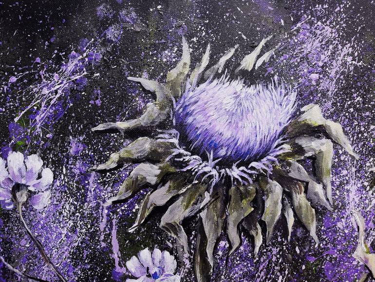 Original Abstract Floral Painting by Eduard Galumov
