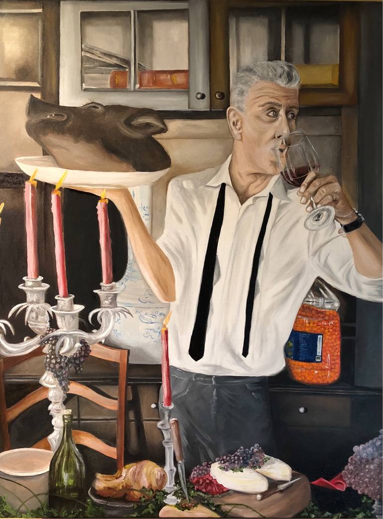 Anthony Bourdain Painting by mirinka bendova Saatchi Art