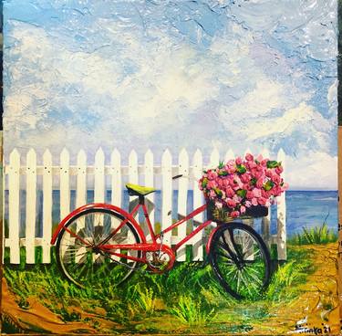 Original Bicycle Paintings by mirinka bendova