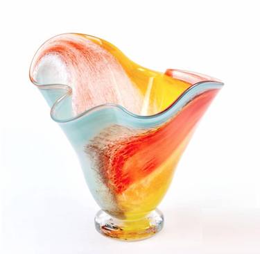 Mouthblown Glass Art Vase thumb