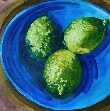 2024.09  Three Limes in a Blue Bowl thumb