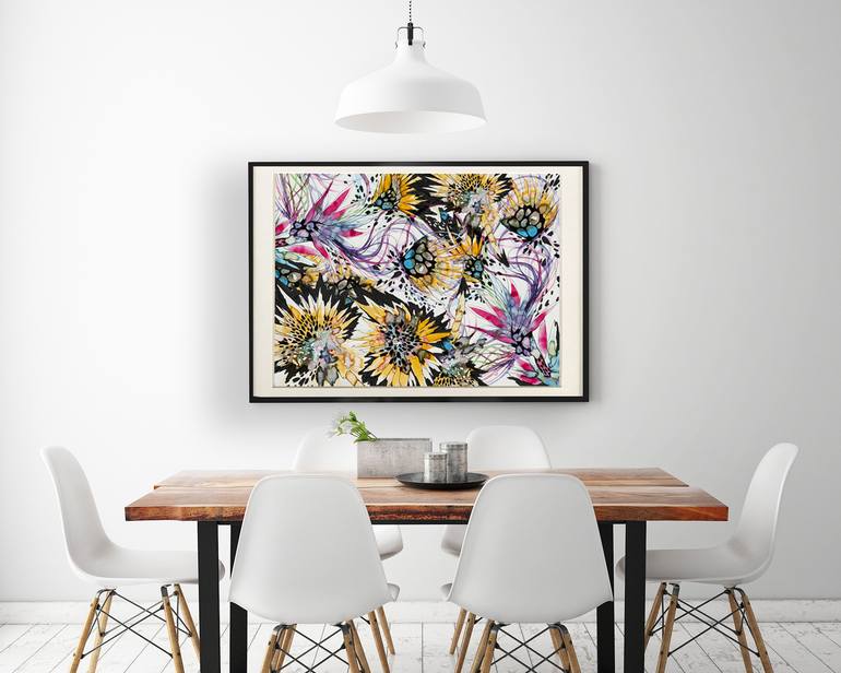 Original Abstract Nature Mixed Media by Daniela Arboleda Rosati