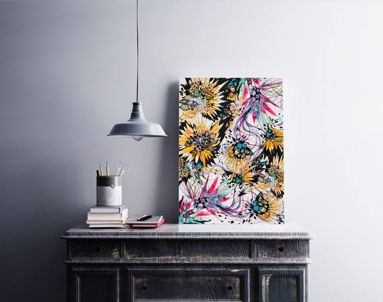 Original Abstract Nature Mixed Media by Daniela Arboleda Rosati