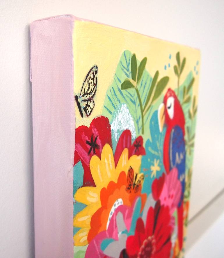 Original Folk Garden Painting by Tulika Das