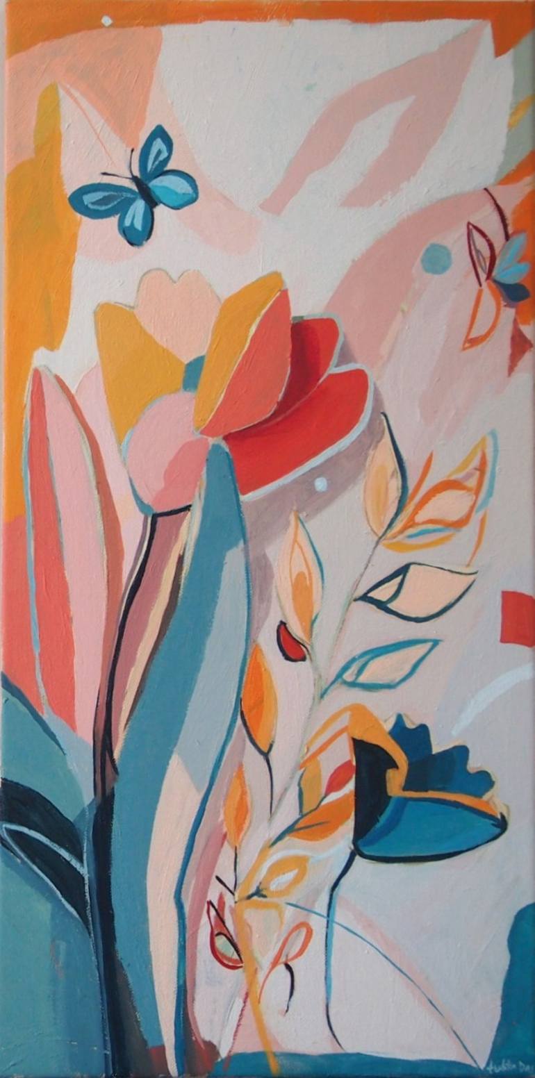 Original Abstract Garden Painting by Tulika Das