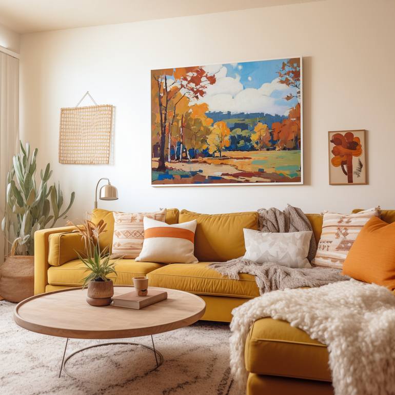 Original Illustration Landscape Painting by Tulika Das