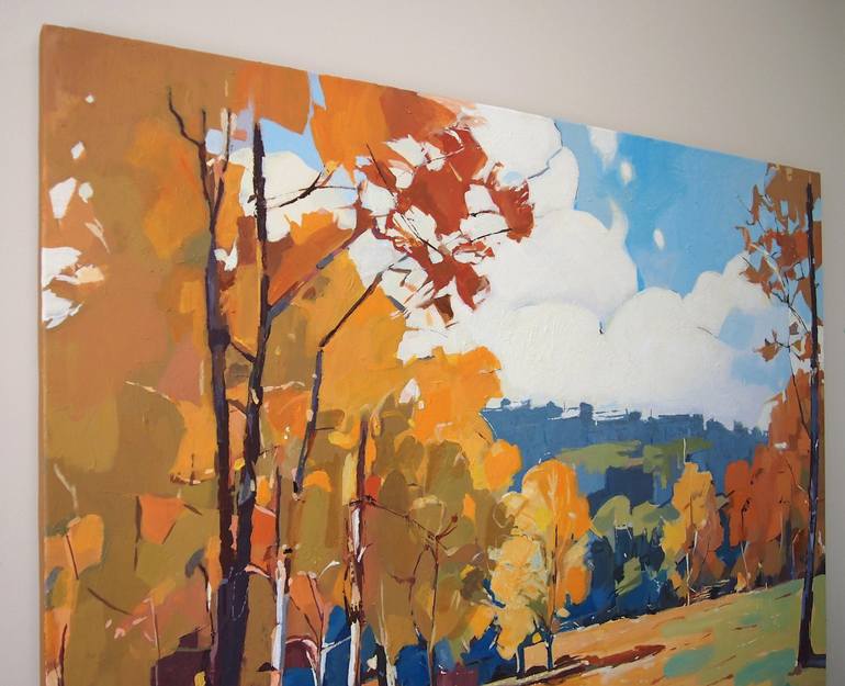 Original Illustration Landscape Painting by Tulika Das