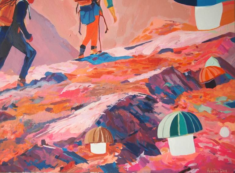 Original Impressionism Travel Painting by Tulika Das