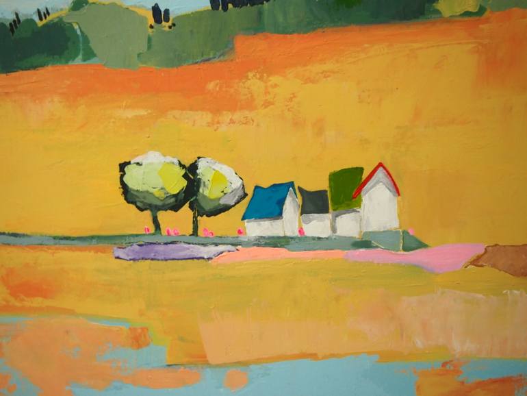 Original Illustration Landscape Painting by Tulika Das