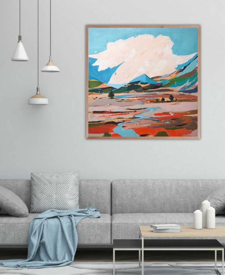 Original Abstract Landscape Painting by Tulika Das