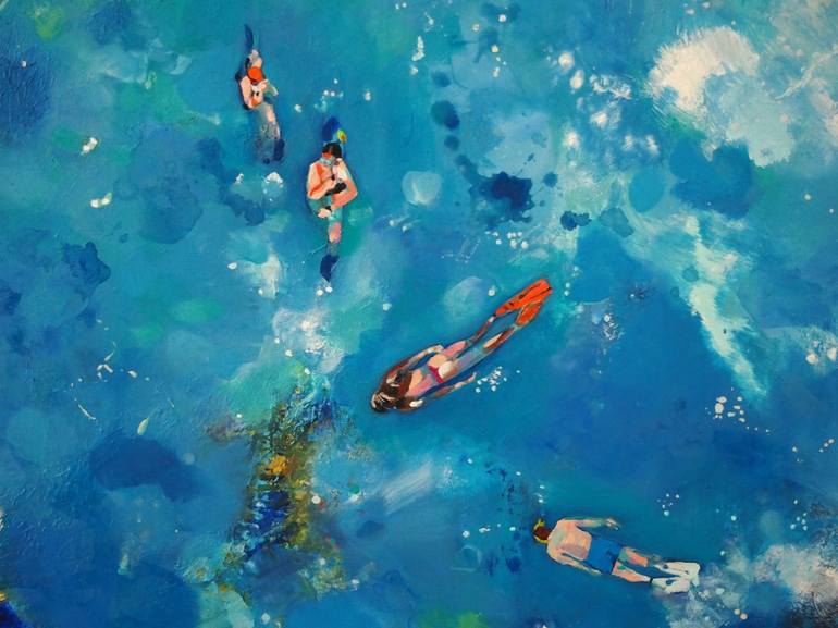 Original Figurative Aerial Painting by Tulika Das