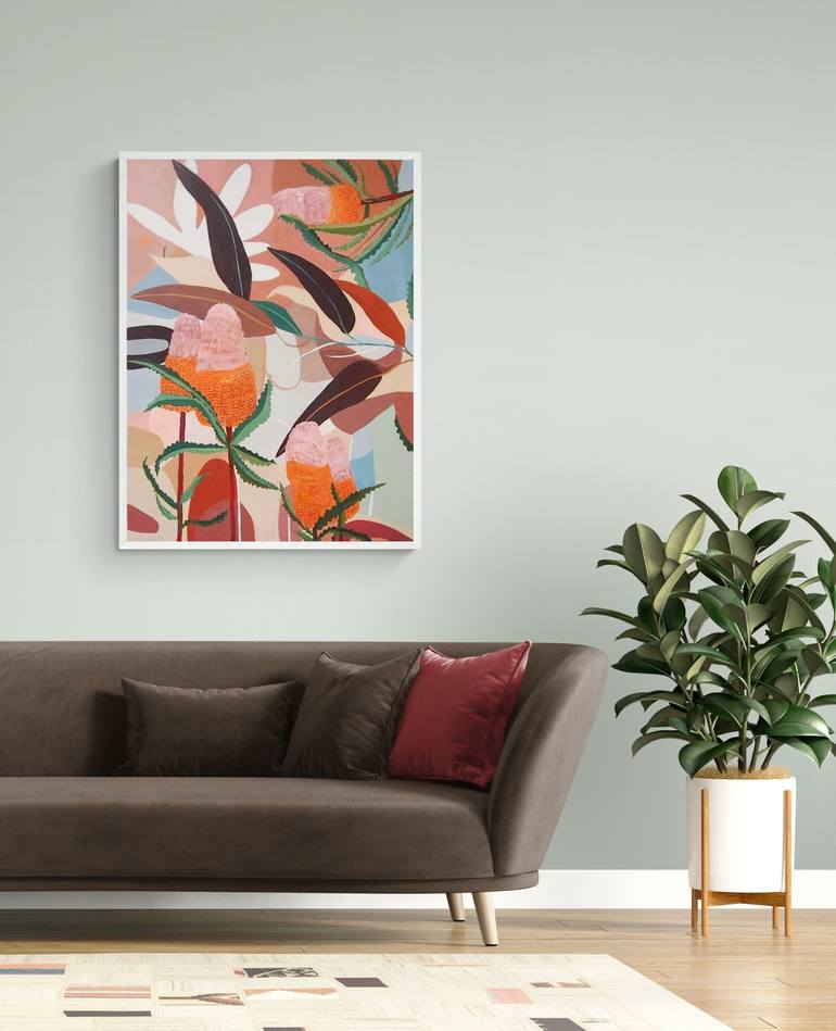 Original Abstract Botanic Painting by Tulika Das