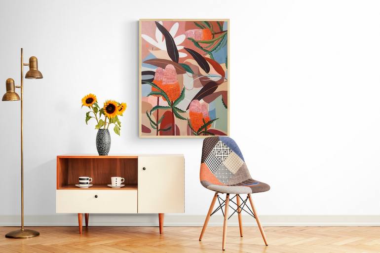 Original Abstract Botanic Painting by Tulika Das