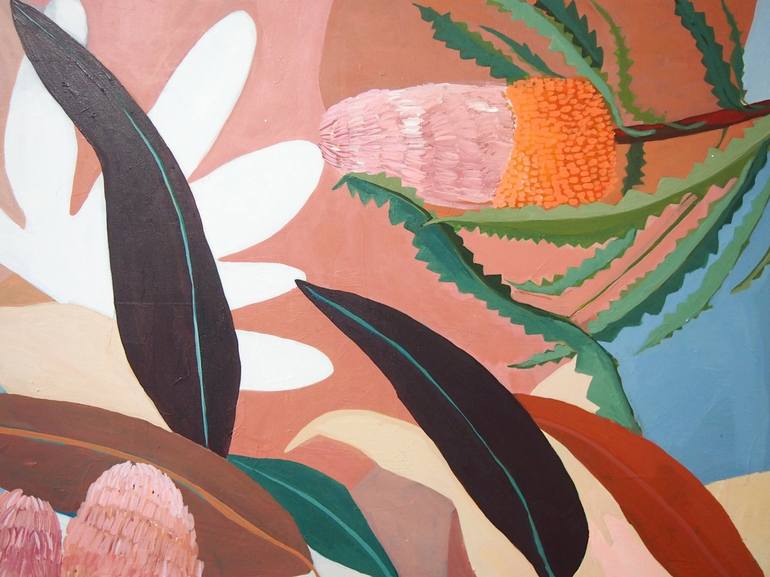 Original Abstract Botanic Painting by Tulika Das