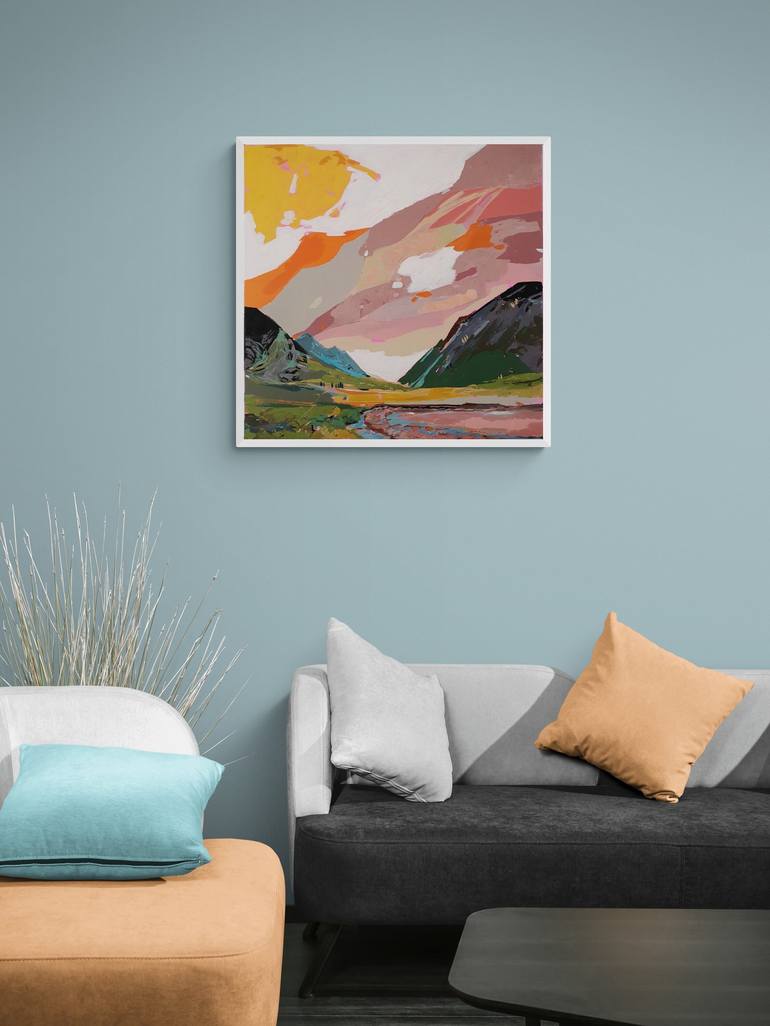 Original Abstract Landscape Painting by Tulika Das