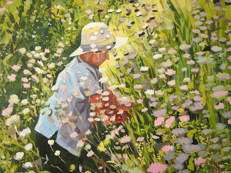 Original Impressionism People Painting by Tulika Das