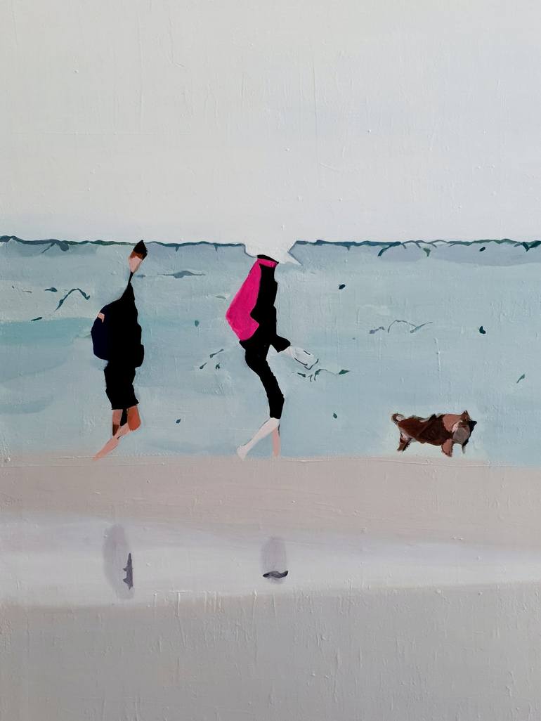 Original Illustration Beach Painting by Tulika Das