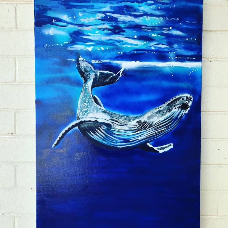 Mr Whale Painting by Olivia Robinson | Saatchi Art