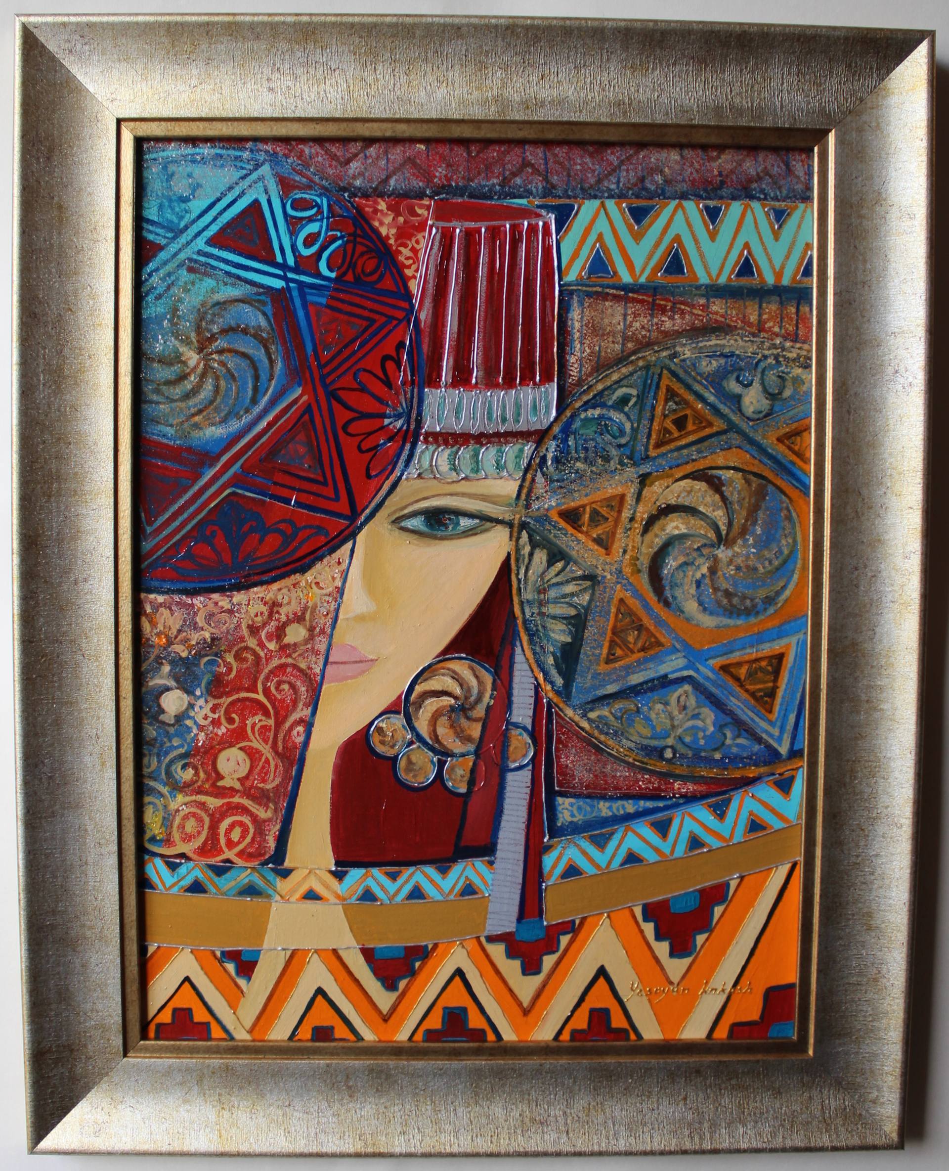 Abstract framed art. Armenian deals artist. 2005