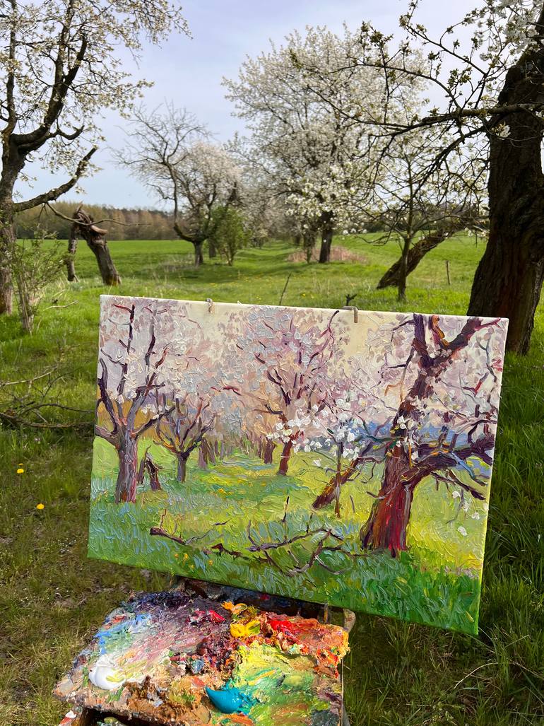 Original Impressionism Landscape Painting by Rostyslav Voronko