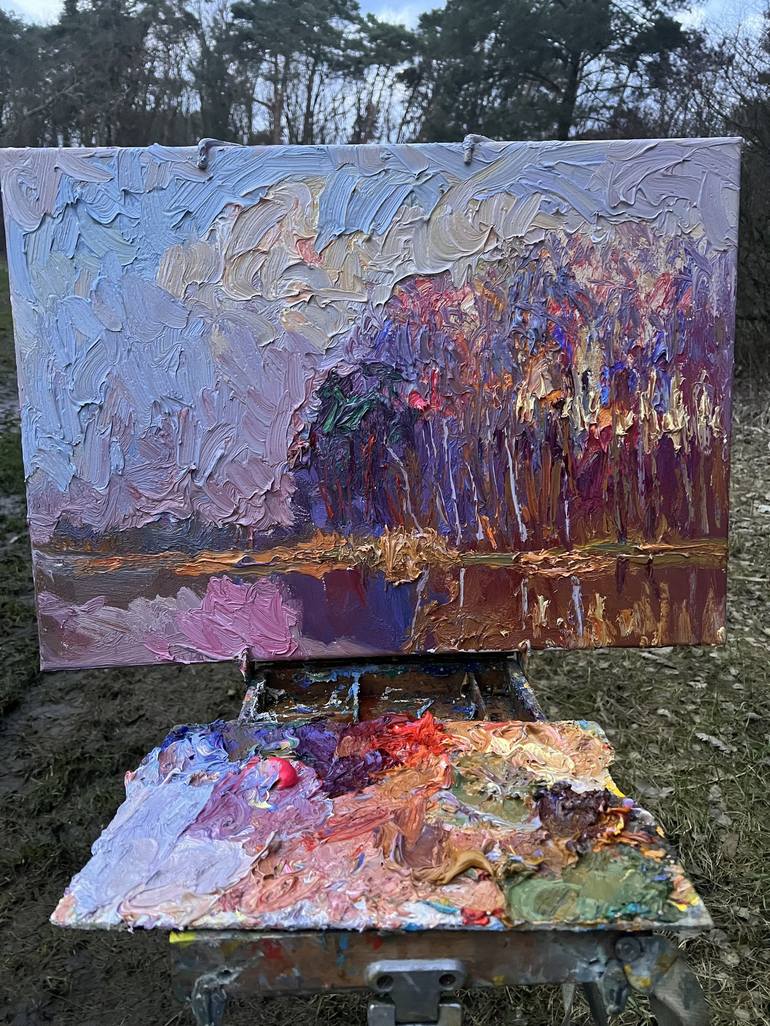 Original Impressionism Landscape Painting by Rostyslav Voronko