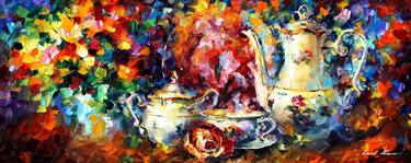 TEA PARTY — Original Oil Painting On Canvas By Leonid Afremov thumb