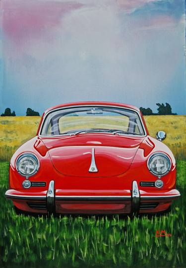 Original Modern Car Paintings by NIKOLAOS MOSCHOUTIS