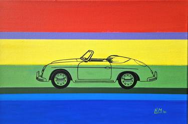 Original Pop Art Car Paintings by NIKOLAOS MOSCHOUTIS